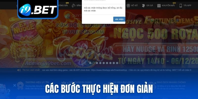 Các bước thực hiện đơn giản