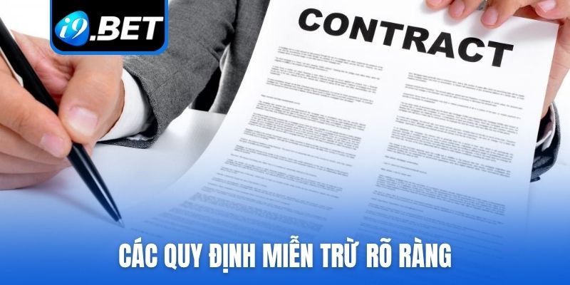 Các quy định miễn trừ rõ ràng