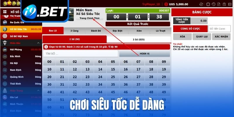 Chơi xổ số siêu tốc dễ dàng