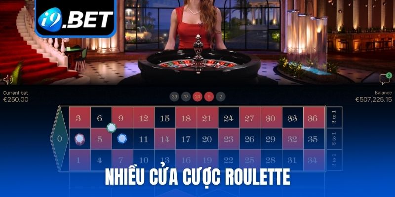 Nhiều cửa cược Live Roulette