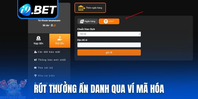 Rút thưởng ẩn danh qua ví mã hóa