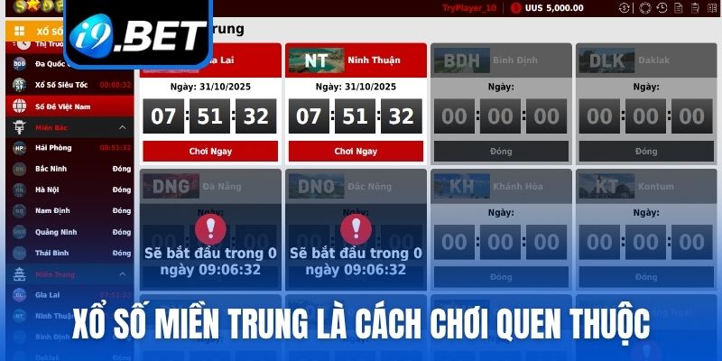 Xổ số miền Trung là cách chơi quen thuộc